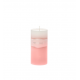 Geurkaars Pillar dip-dye roze 7x15cm
